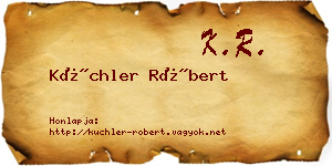 Küchler Róbert névjegykártya